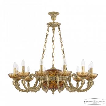 Люстра бронзовая 71009P/12/250 FP P Amber/M-1F Bohemia Ivele Crystal