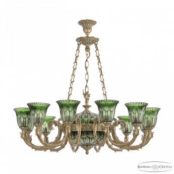 Люстра бронзовая 71009P/12/250 FP P2 U Clear-Green/H-1I FA5M Bohemia Ivele Crystal