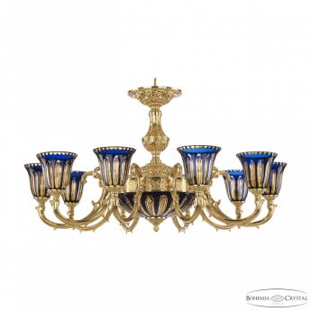 Люстра бронзовая 72209P/10/250 G P2 U Amber-Blue/H-1H Bohemia Ivele Crystal
