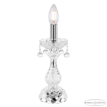 Настольная лампа хрустальная 108L/1-27 Ni Bohemia Ivele Crystal