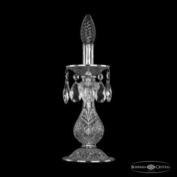 Настольная лампа хрустальная 16000L/1-26 Ni Bohemia Ivele Crystal