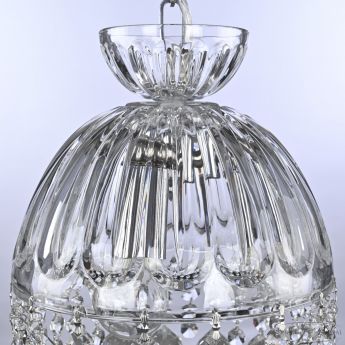 Подвесной светильник с цветным хрусталём 5478/22 Ni Clear/M-1H Balls Bohemia Ivele Crystal