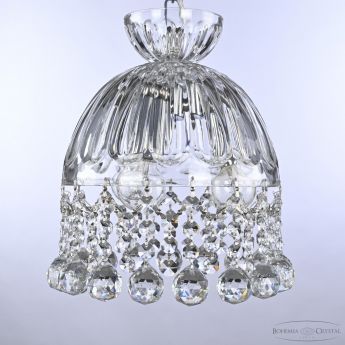 Подвесной светильник с цветным хрусталём 5478/22 Ni Clear/M-1H Balls Bohemia Ivele Crystal