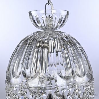 Подвесной светильник с цветным хрусталём 5478/22 Ni Clear/M-1H Leafs Bohemia Ivele Crystal