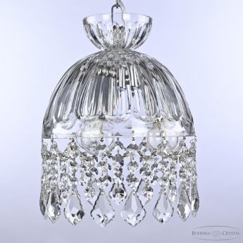 Подвесной светильник с цветным хрусталём 5478/22 Ni Clear/M-1H Leafs Bohemia Ivele Crystal