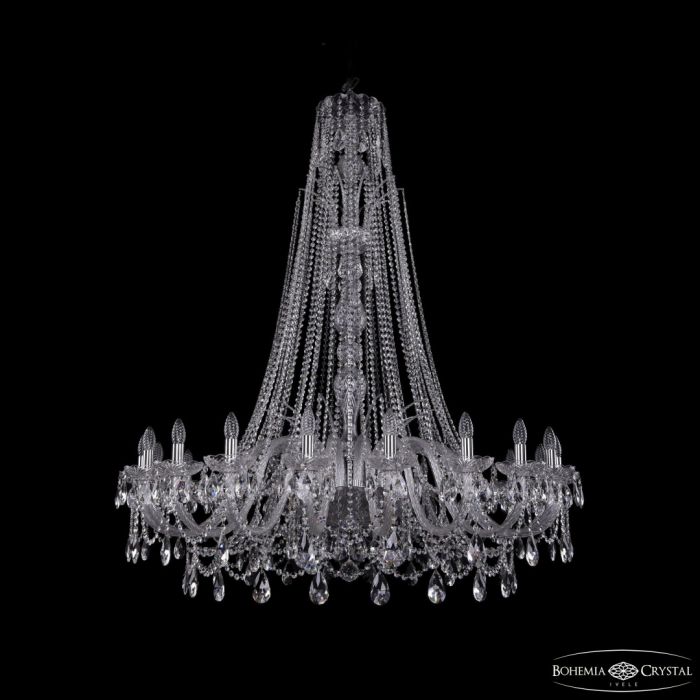 Люстра хрустальная 1411/20/460/XL-154 Ni Bohemia Ivele Crystal