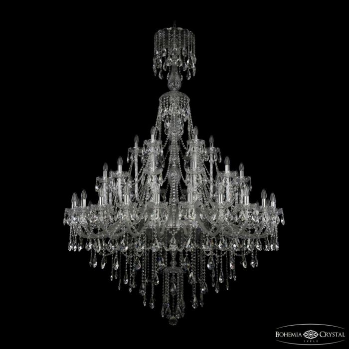 Люстра хрустальная 1415/24+12+6/530/XL-210 Ni Bohemia Ivele Crystal