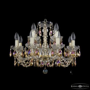 Люстра хрустальная 1402/8+4/195 G R777 Bohemia Ivele Crystal