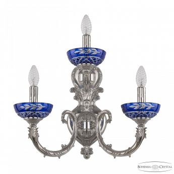 Бра бронзовые 7109B16/2+1/210 Ni P Clear-Blue/H-1J Bohemia Ivele Crystal